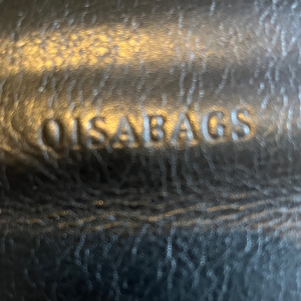 QISABAGS Black Leather Crossbody Satchel - Picture 4 of 7